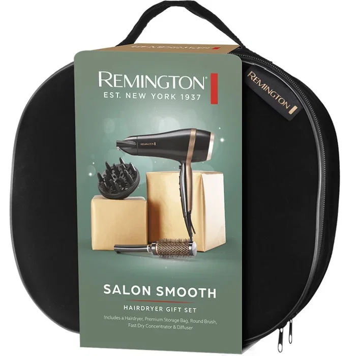 Remington Salon Smooth Gift Set Secador 2100W Negro Remington Salon Smooth Gift Set Secador 2100W Negro